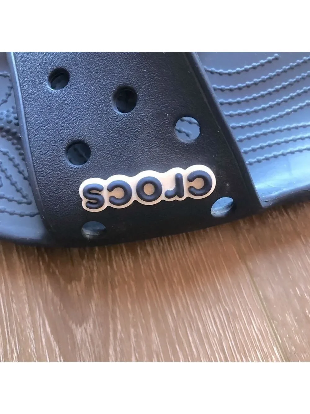 CROCS Classic II Slide Sandals Navy Blue men’s 3/women’s 5 with crocs charm